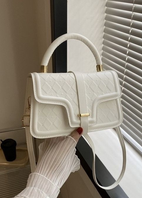 Жіноча сумка 4354 крос-боді біла No Brand (276535269)