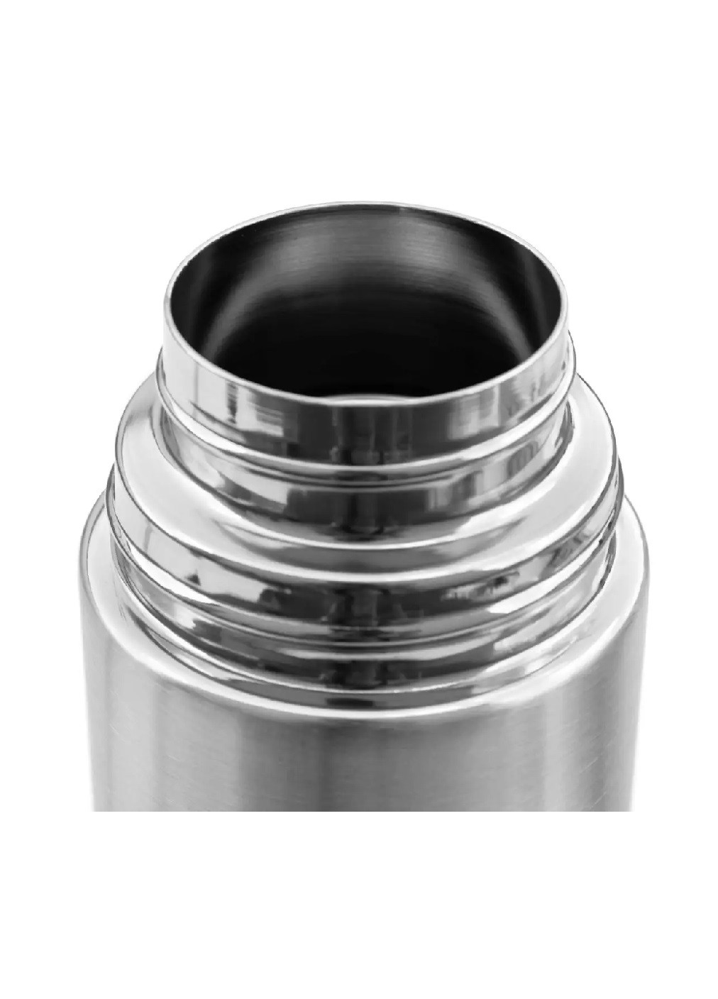 Термос питьевой компактный вместительный для кофе воды чая из нержавеющей стали с чехлом чашкой 1 л (475615-Prob) Серебристый Unbranded (269340970)