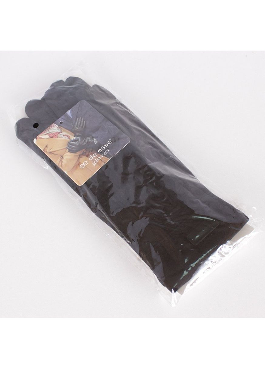 Рукавички жіночі чорні текстильні D270-1T демісезонні De Esse (266903254)