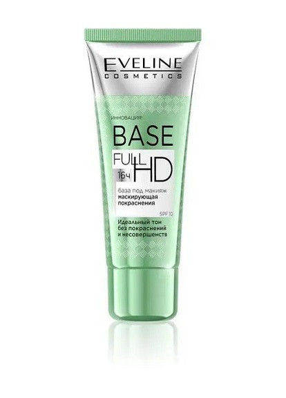 База под макияж Cosmetics «Base Full HD» маскирующая покраснения 30 мл Eveline (258701080)