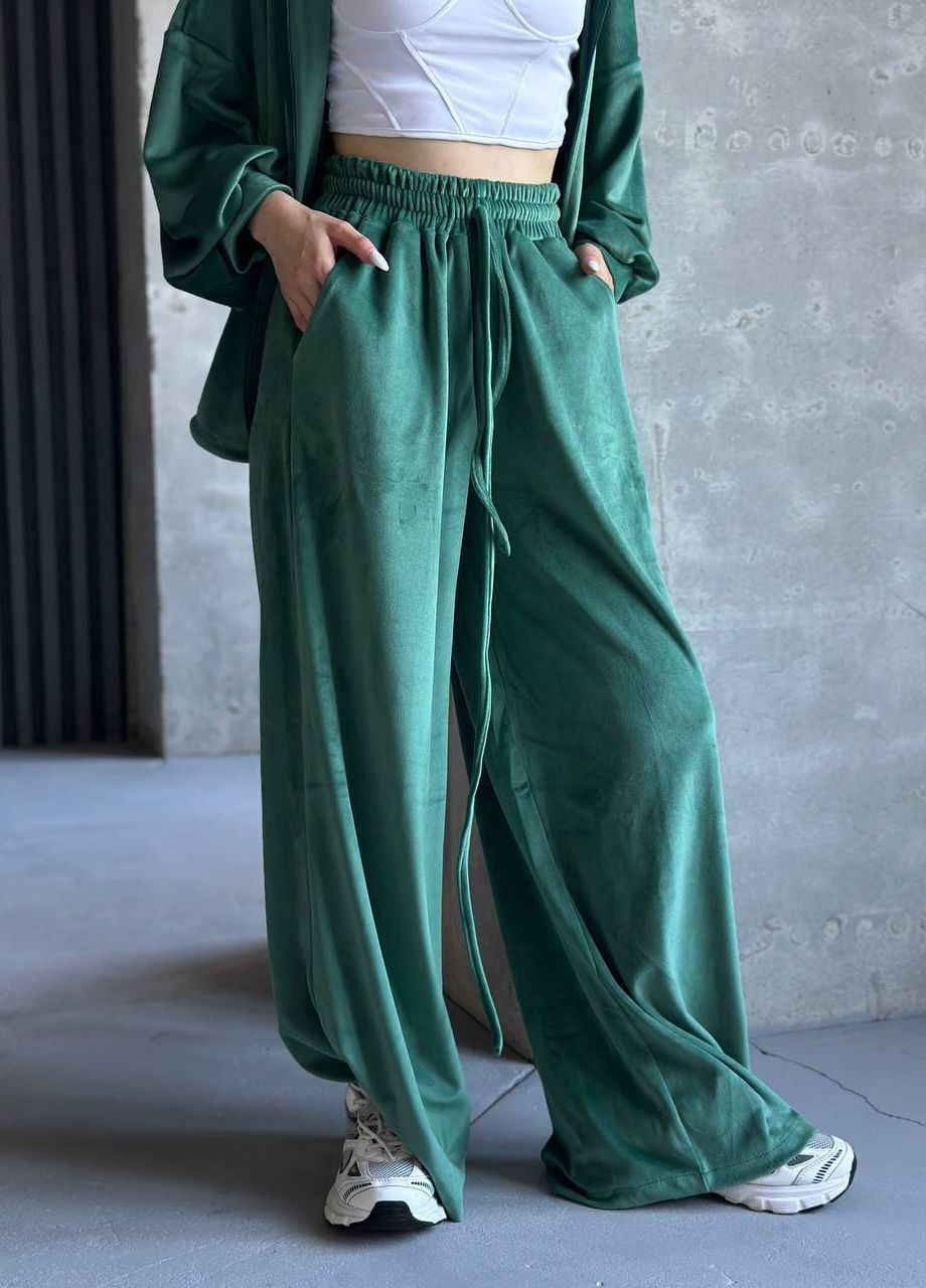 Велюровий жіночий прогулянковий костюм кофта та штани No Brand (277635493)