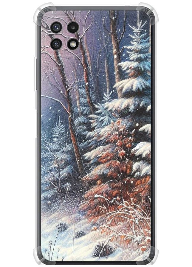 Силикон с усиленными углами чехол 'Зимний пейзаж' для Endorphone Samsung Galaxy A22 5G A226B (275457802)