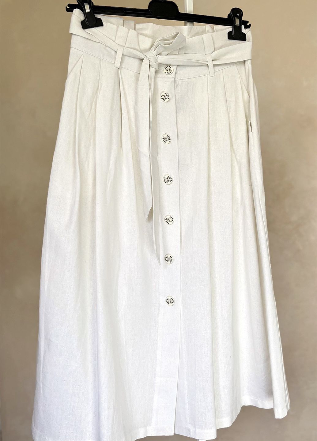 Белая кэжуал однотонная юбка Azuri