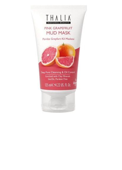 Глубокоочищающая грязевая маска для лица с экстрактом розового грейпфрута, 125 мл Thalia (278648267)