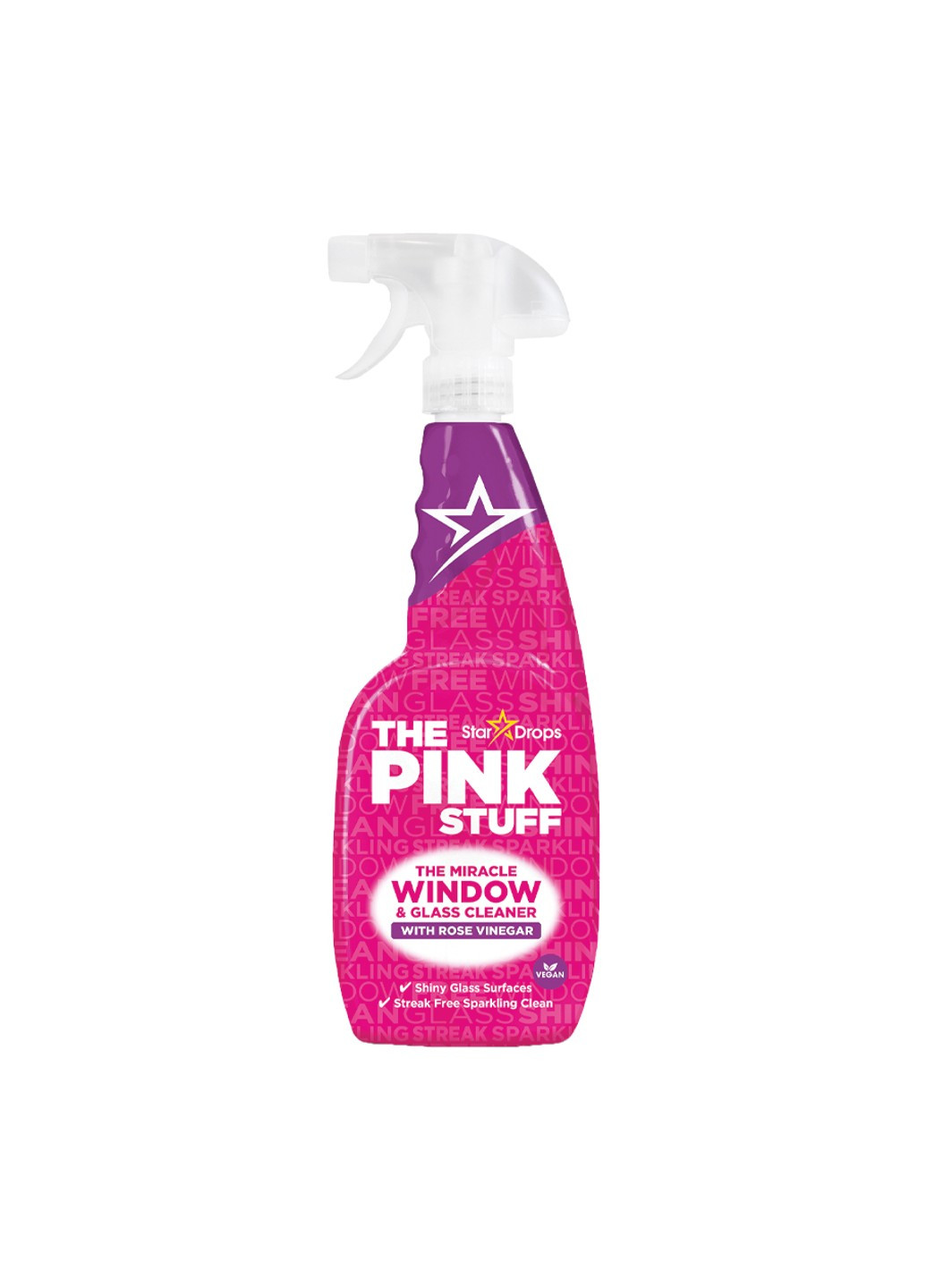 Спрей для миття вікон Pink Stuff з оцтом, 750 мл The Pink Stuff (276970898)