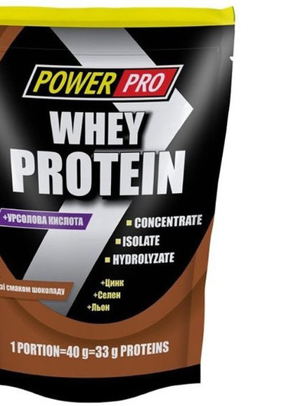 Whey Protein 1000 g /25 servings/ Шоколад Power Pro (256719281)