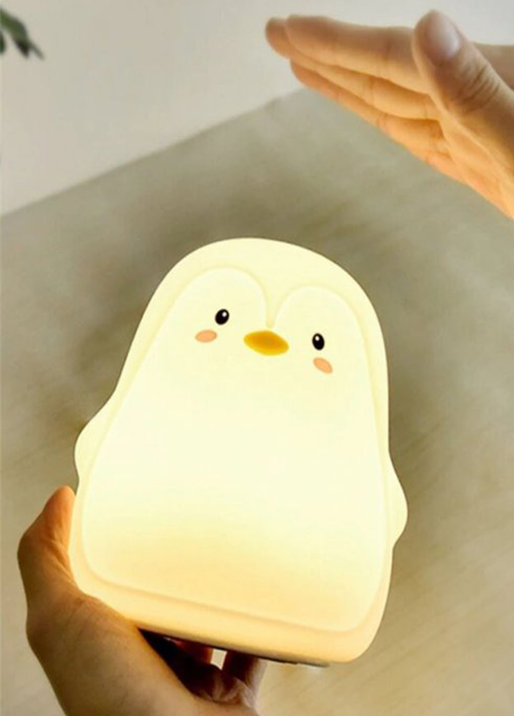Дитячий нічник пінгвін Dream Lites Puppy силіконовий сенсорний світильник, акумуляторний, 7 кольорів світіння Good Idea (266623070)
