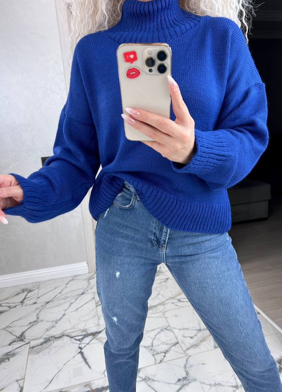 Синий демисезонный свитер Garna