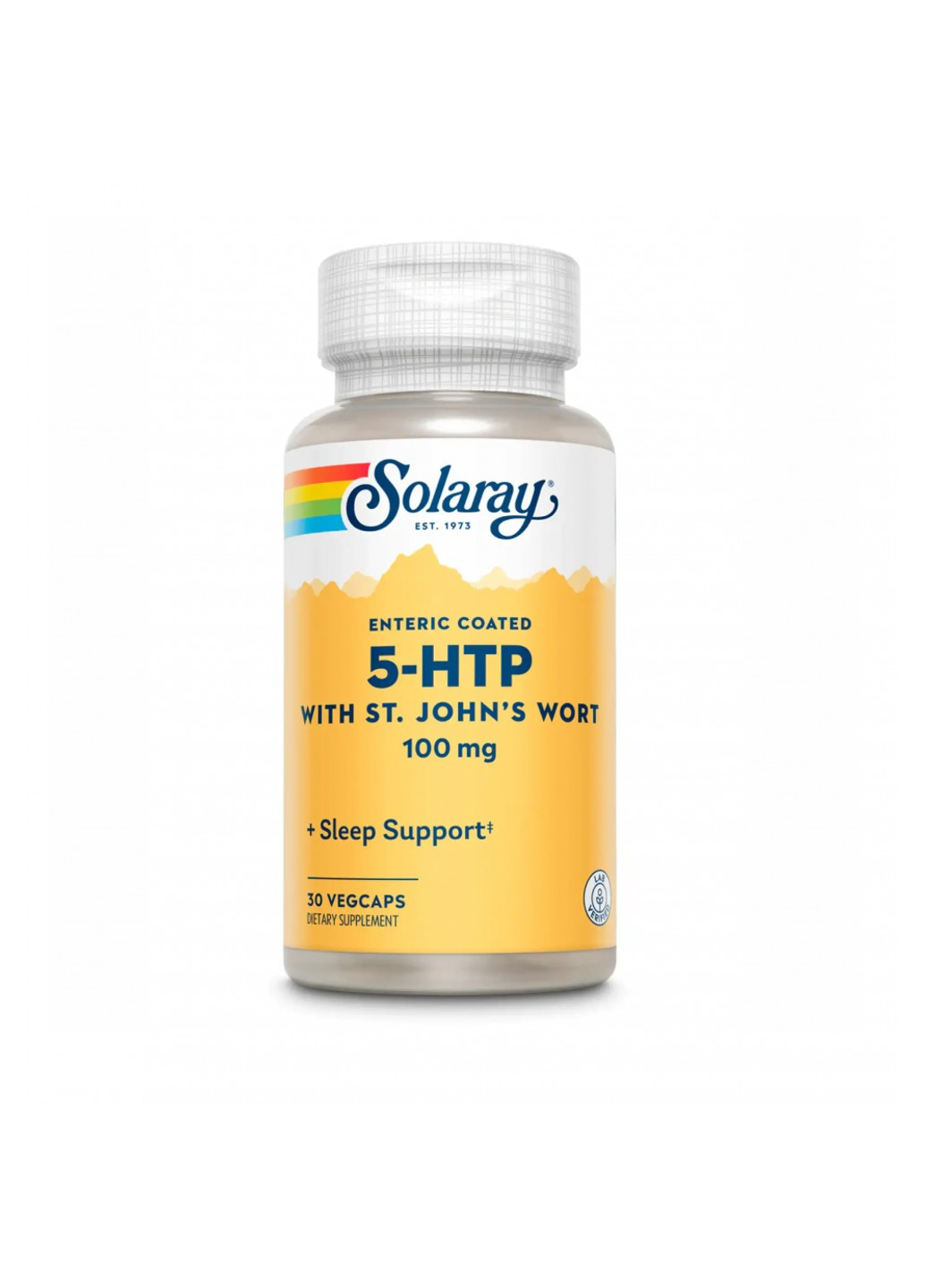 5-гидрокситриптофан со Зверобоем 5-HTP + St. John's 100мг – 30 вег.капсул Solaray (278040420)