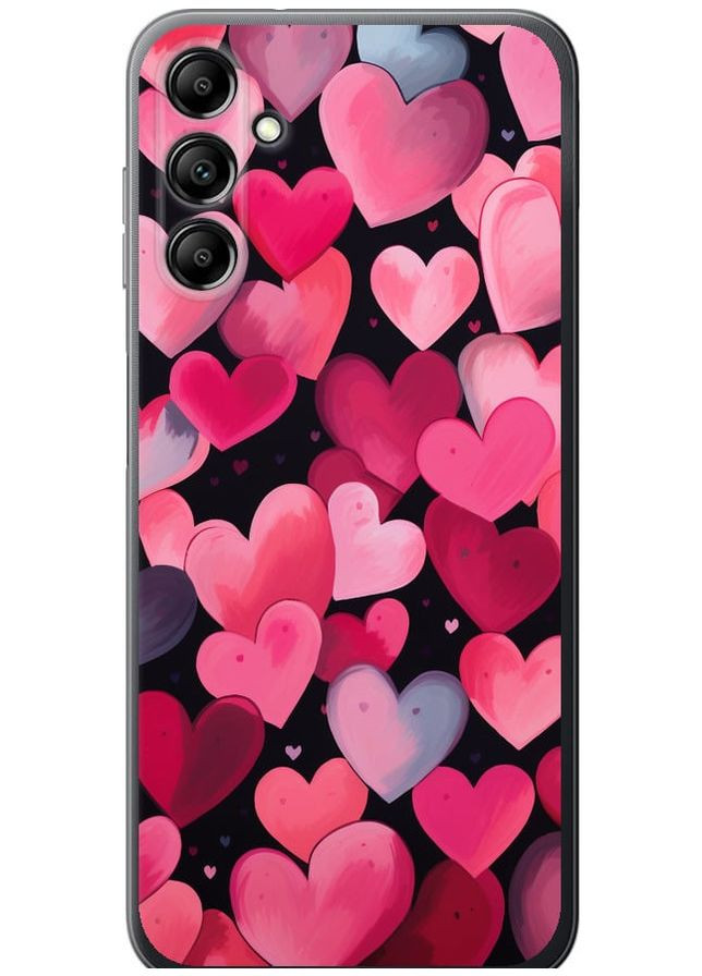 Силиконовый чехол 'Сердечки 4' для Endorphone Samsung Galaxy A14 A145F (267238487)