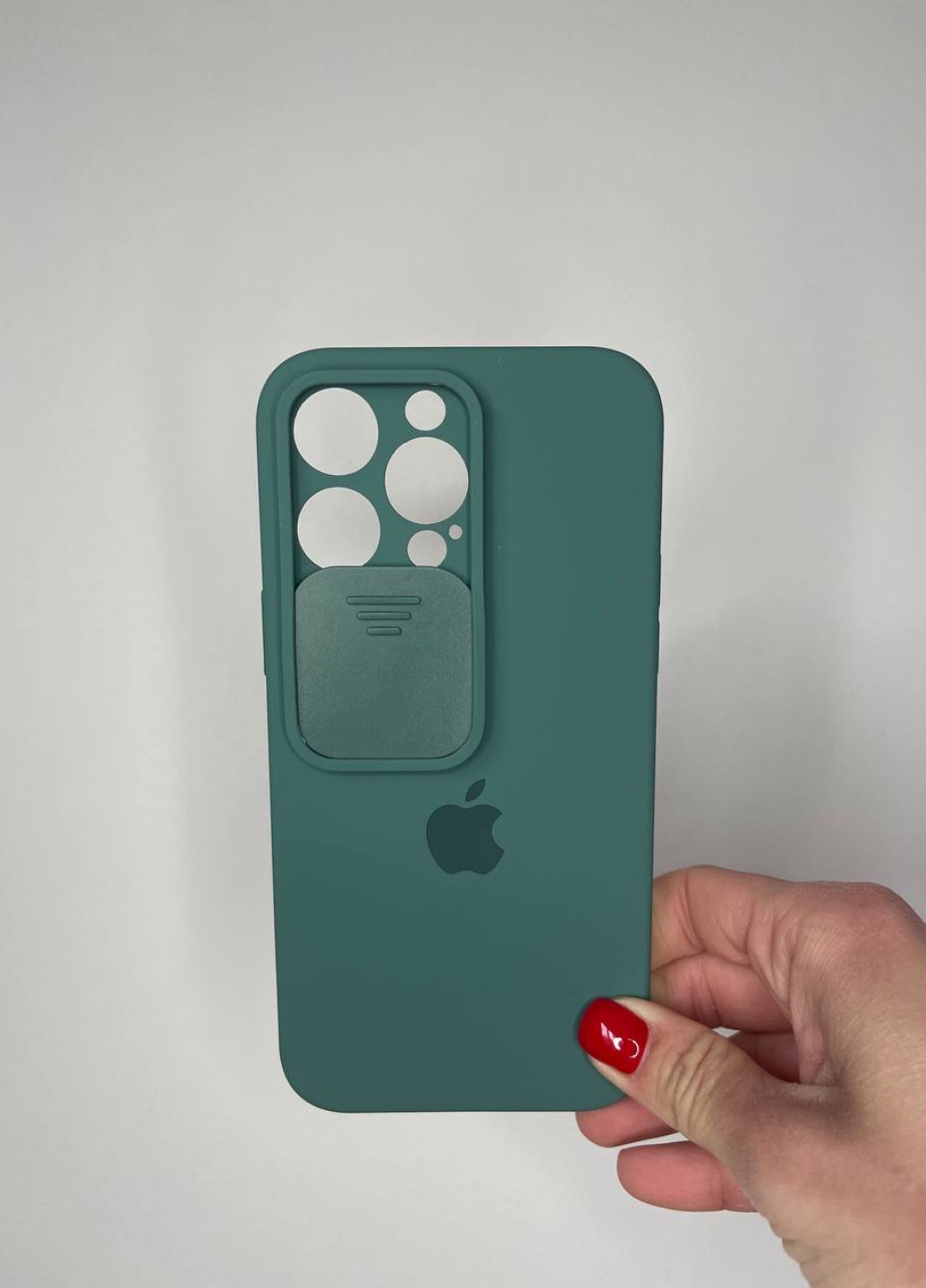 Чехол Silicone Hide Camera для iPhone 14 Pro Pine Green No Brand (257455597)