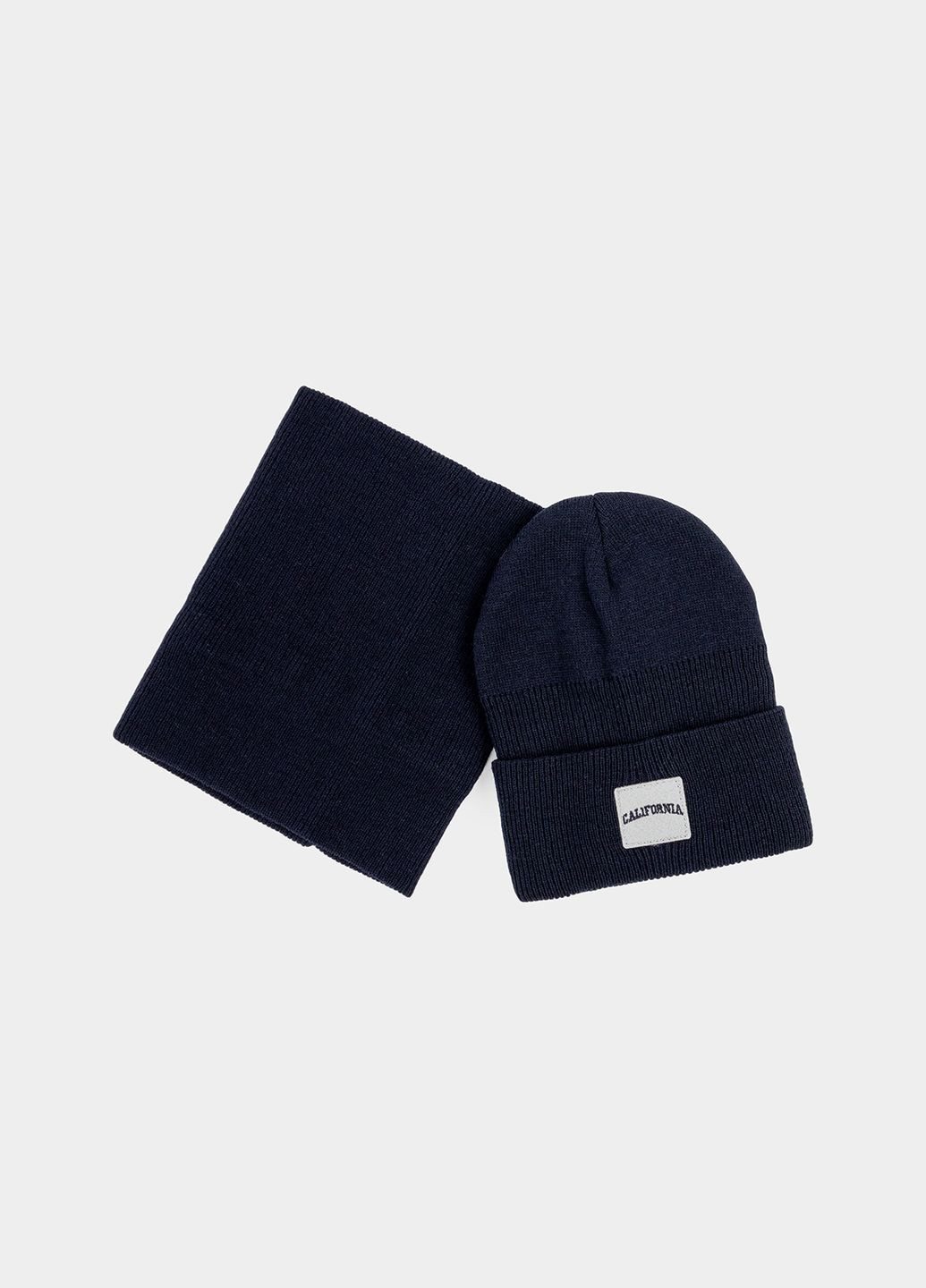 Комплект шапка та снуд для хлопчика колір темно-синій ЦБ-00234119 Yuki (268734755)