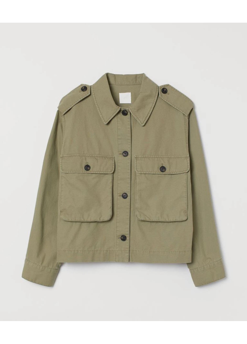 Оливковая (хаки) демисезонная женская куртка н&м (56028) xs хаки H&M