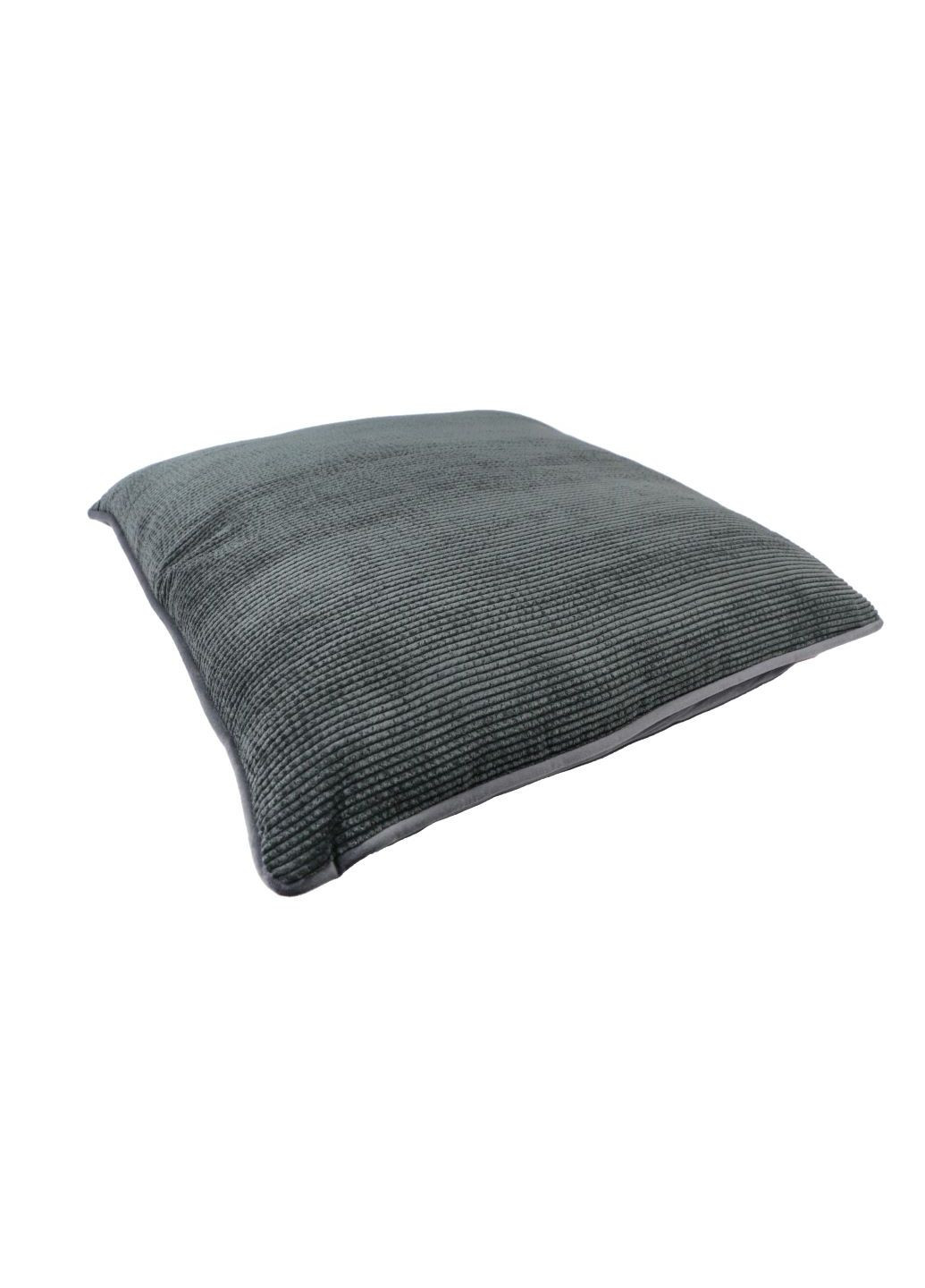М'яка декоративна подушка в смужку 50х50 см сіра Lidl (276254511)