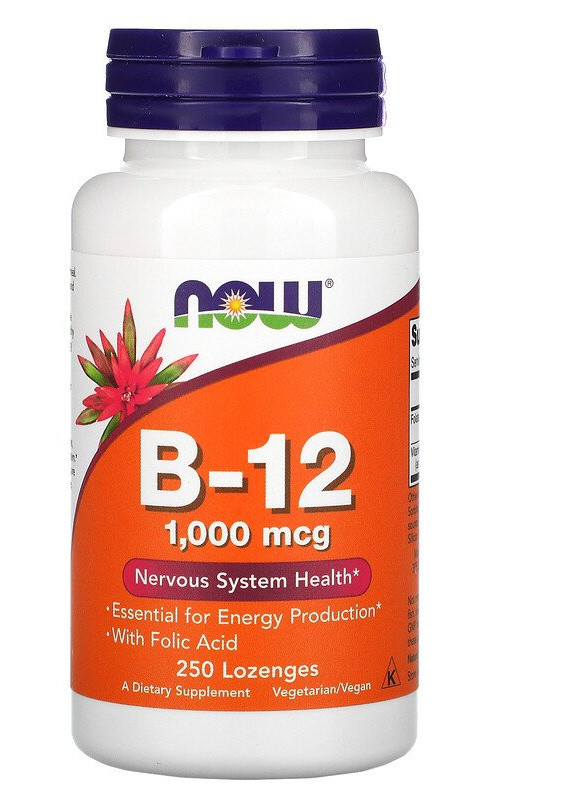 Vitamin B-12 1000 mcg 250 Lozenges Now Foods (256725190)