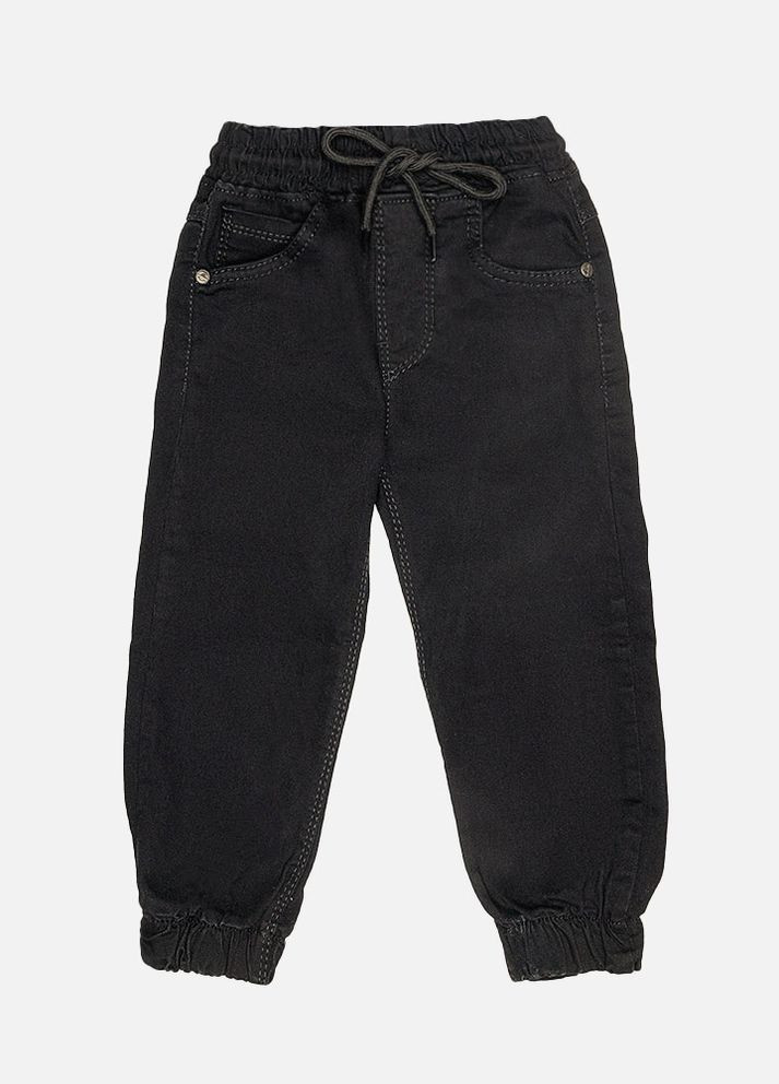 Черные демисезонные джогеры для мальчика цвет черный цб-00226725 Sercino
