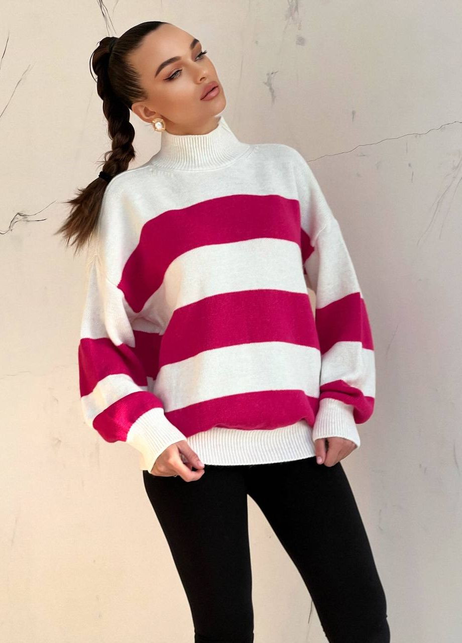 Малиновий жіночий светр в'язка No Brand