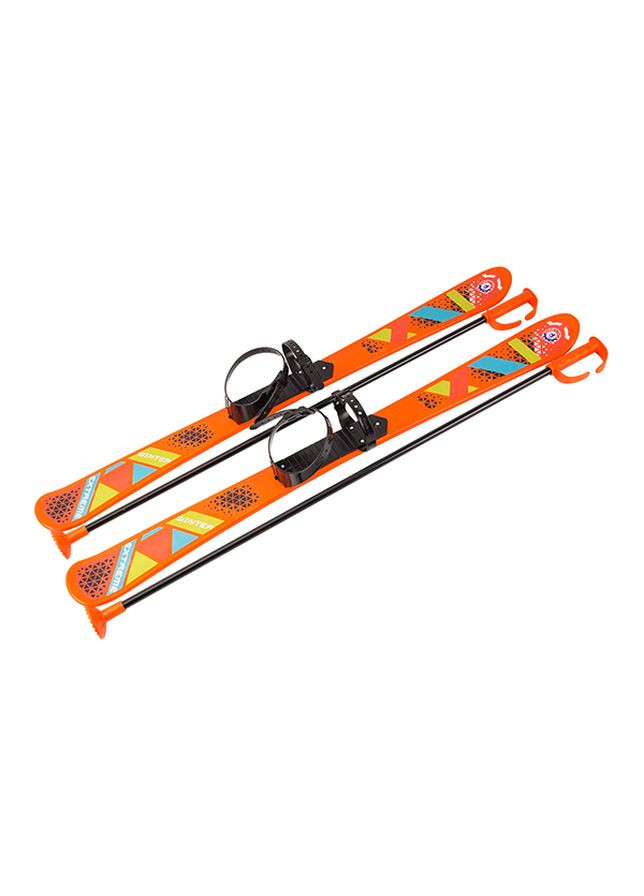 Лыжи с палками детские цвет оранжевый ЦБ-00236803 ТехноК (269448860)