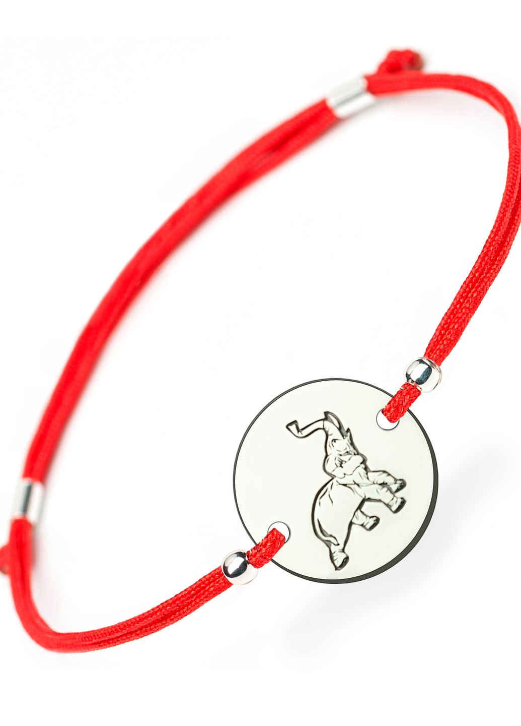 Срібний браслет червона нитка Слон регулюється родоване срібло Family Tree Jewelry Line (266422832)