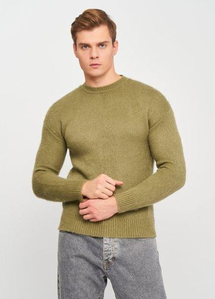 Темно-зелений джемпер,болотний, Mennace