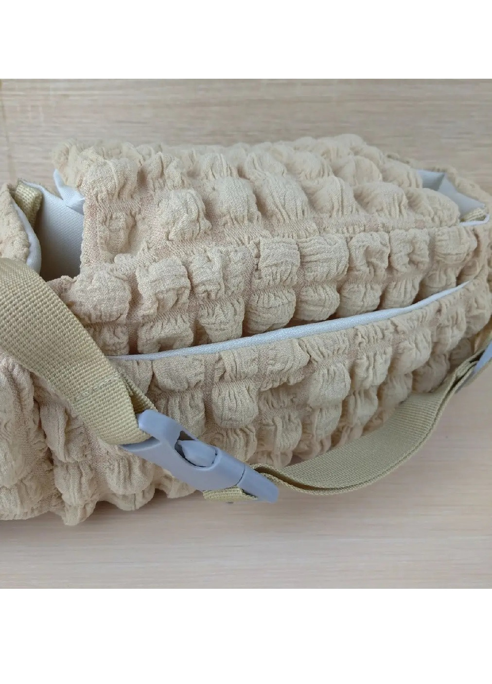 Органайзер сумка на ручку детской коляски компактный универсальный портативный полиэстер 11.5х36х13 см (475093-Prob) Бежевый Unbranded (261487540)