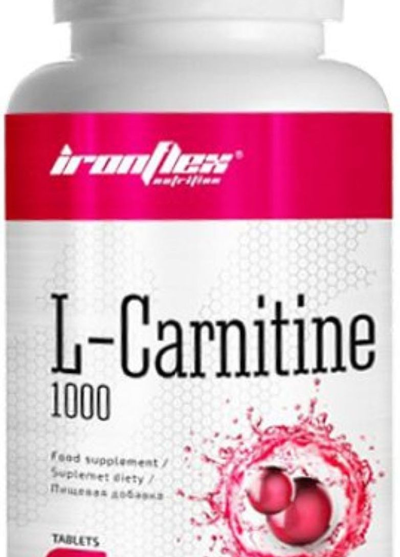 Жироспалювач L-Carnitine 1000 90tab Ironflex (275657577)