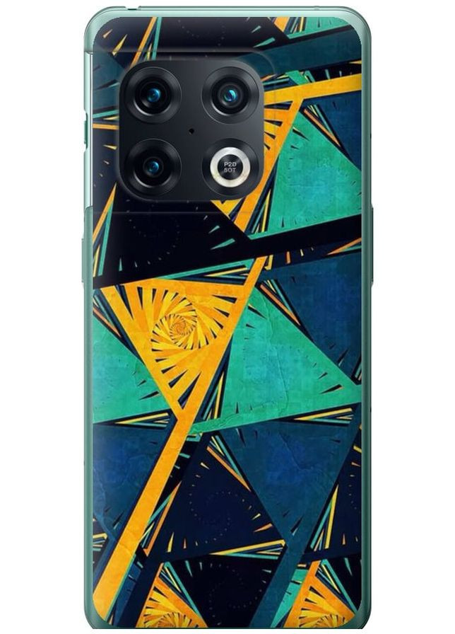 Силиконовый чехол 'Арт, абстракция, желтый, синий' для Endorphone OnePlus 10 Pro (276312626)