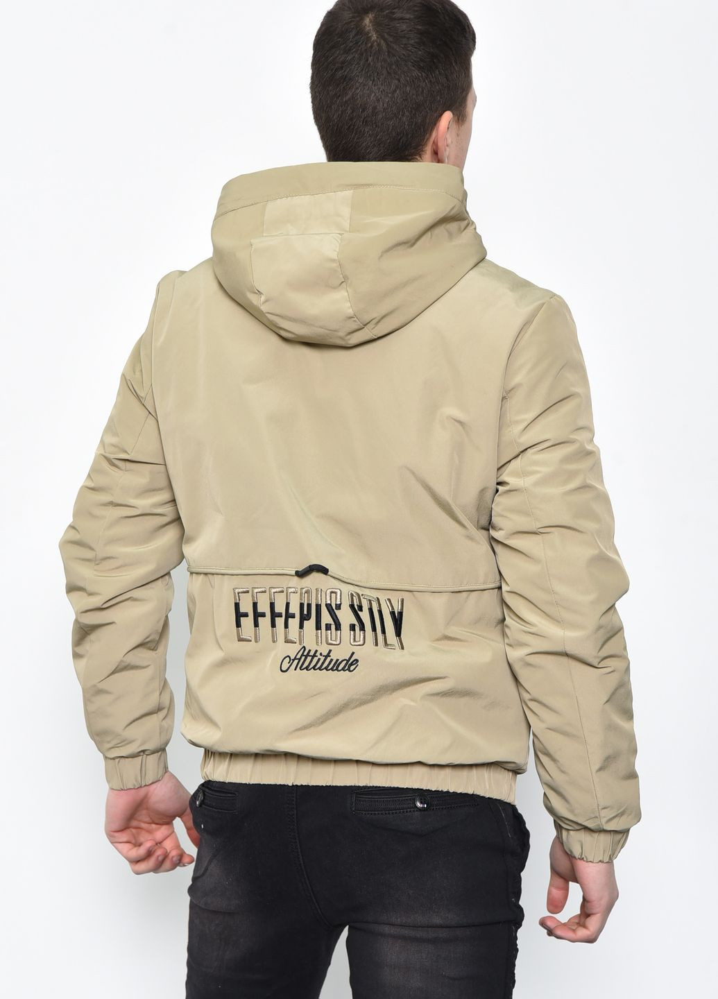 Бежевая демисезонная куртка мужская демисезонная на меху бежевого цвета Let's Shop