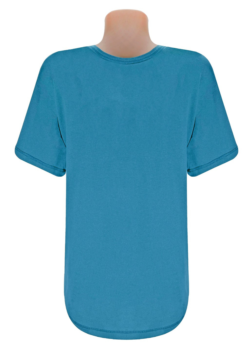 Бирюзовая футболка мужская кулир с коротким рукавом Жемчужина стилей 4601