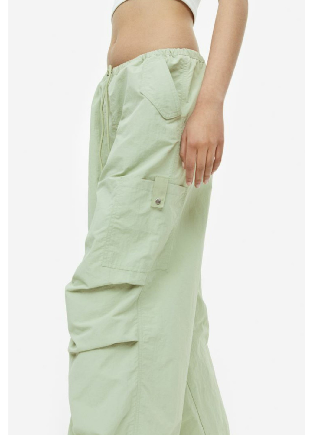 Жіночі штани парашути Н&М (55906) XS Світло-зелені H&M (259302770)