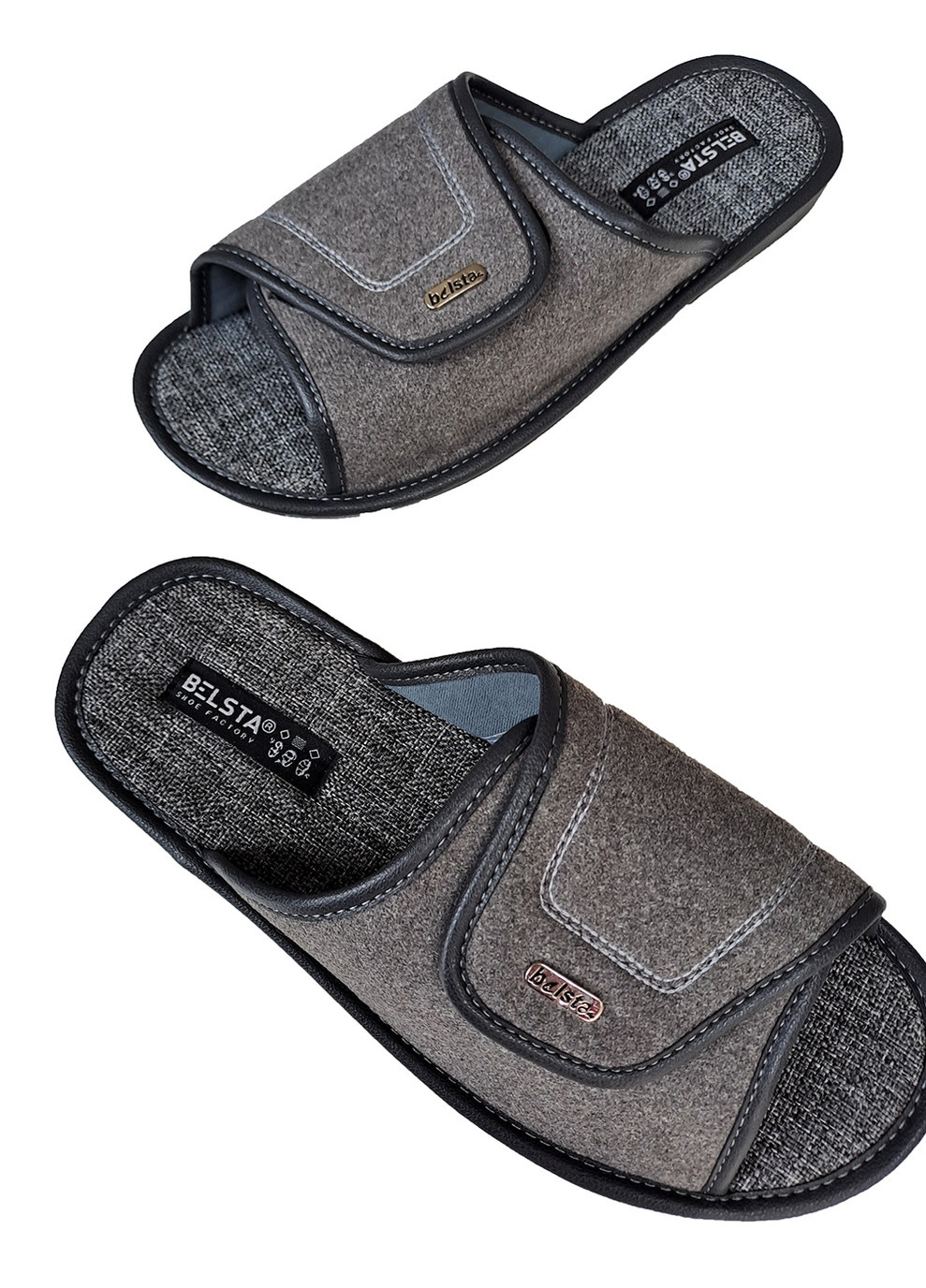 Чоловічі кімнатні капці на липучці відкриті Белста (258473440)