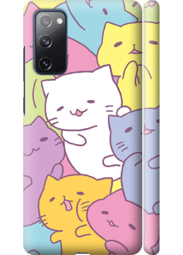 3D пластиковый матовый чехол 'Котики' для Endorphone Samsung Galaxy S20 FE G780F (258262726)