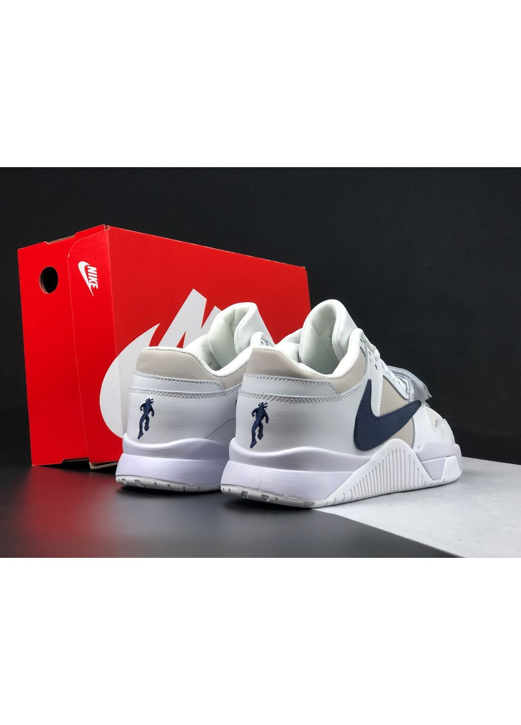 Білі Осінні кросівки чоловічі, вьетнам Nike Travis Scott x Jordan Jumpman