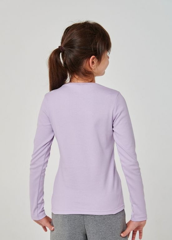 Фиолетовая футболка с длинным рукавом светло-фиолетовый Smil