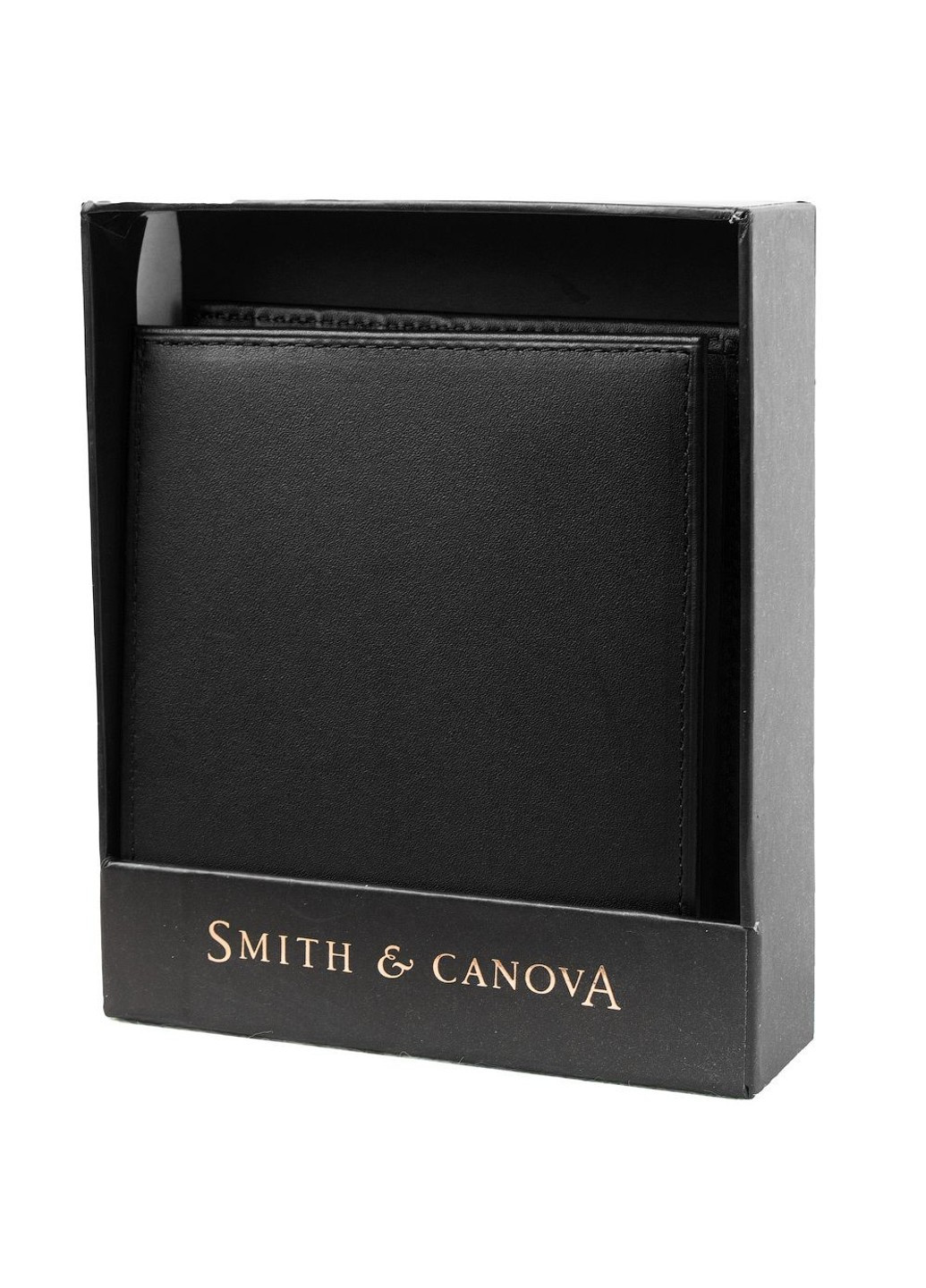 Чоловічий шкіряний гаманець Smith & Canova 90015 Asquith (Black-Burgundy) Smith&Canova (262087198)