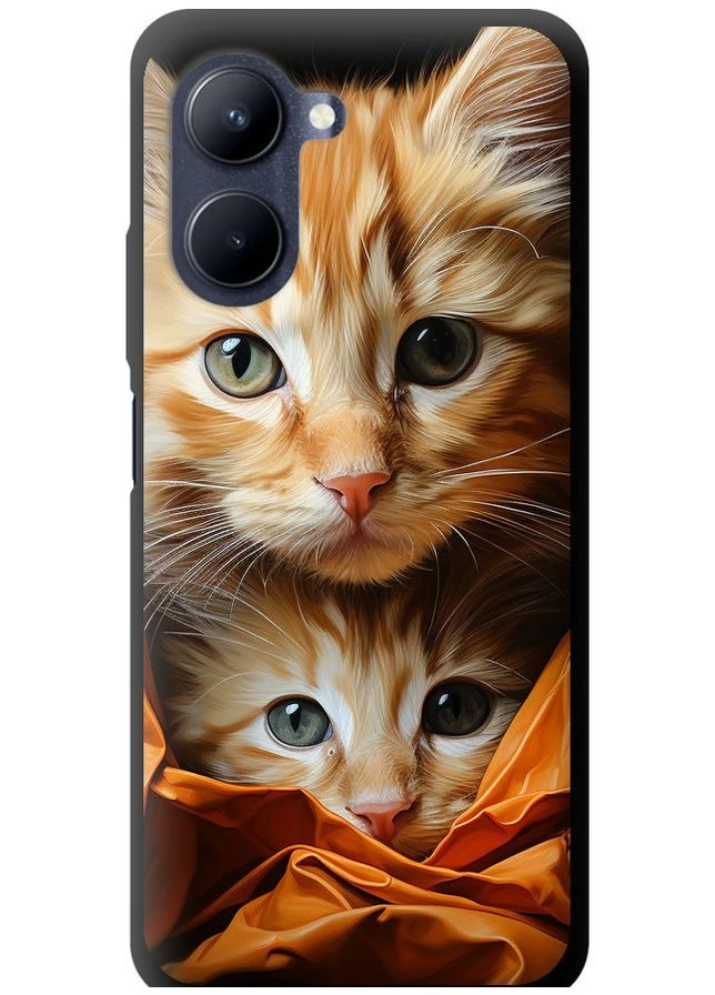 TPU черный чехол 'Котики 2' для Endorphone Realme C33 (267238333)