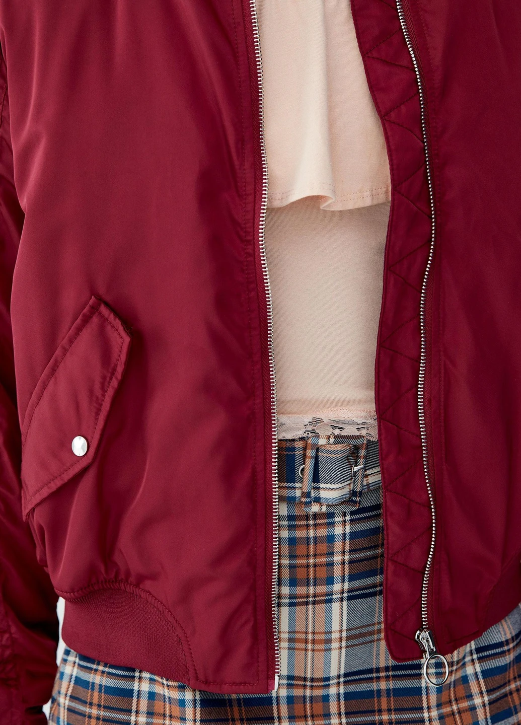 Бомбер,бордовий, Pull & Bear (257521264)