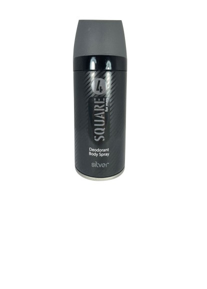 Мужской дезодорант-спрей 4 Silver, 150 мл Square (276972941)