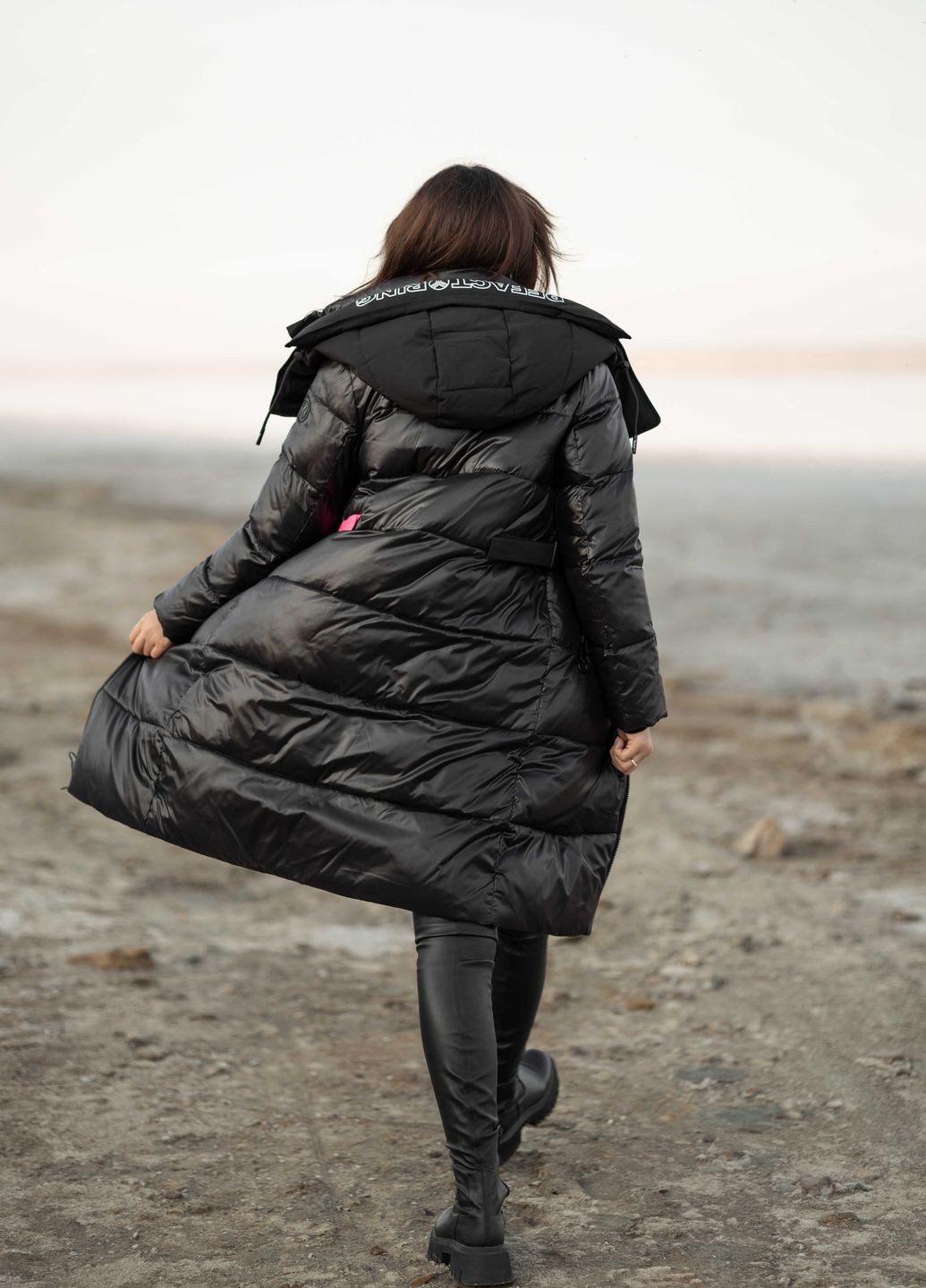 Чорне зимнє Жіноче зимове пальто 652182 Yimosis