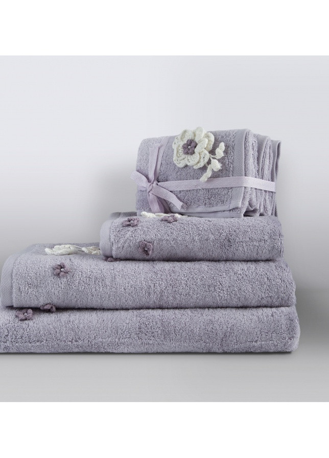 Irya полотенце - lona lila лиловый 90*150 орнамент лиловый производство - Турция