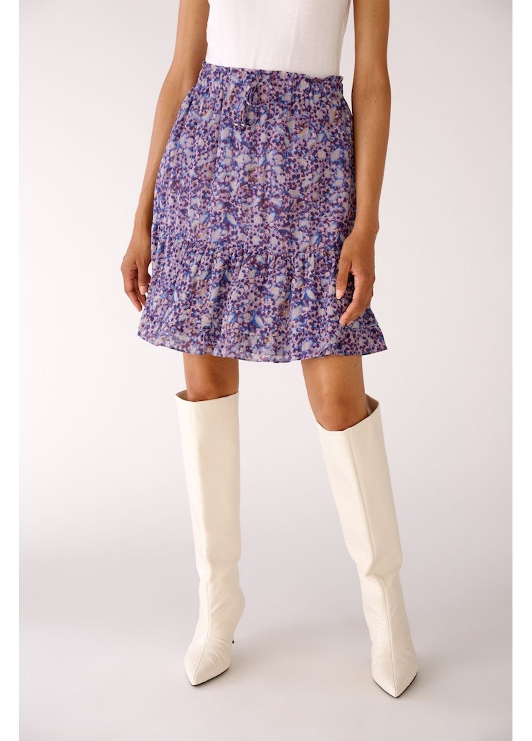 Фиолетовая повседневный юбка Oui а-силуэта (трапеция)