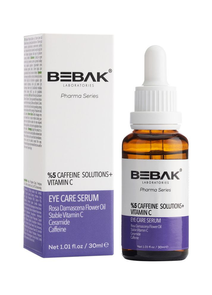 Сыворотка для зоны вокруг глаз с кофеином и витамином C Pharma, 30 мл Bebak (267809637)