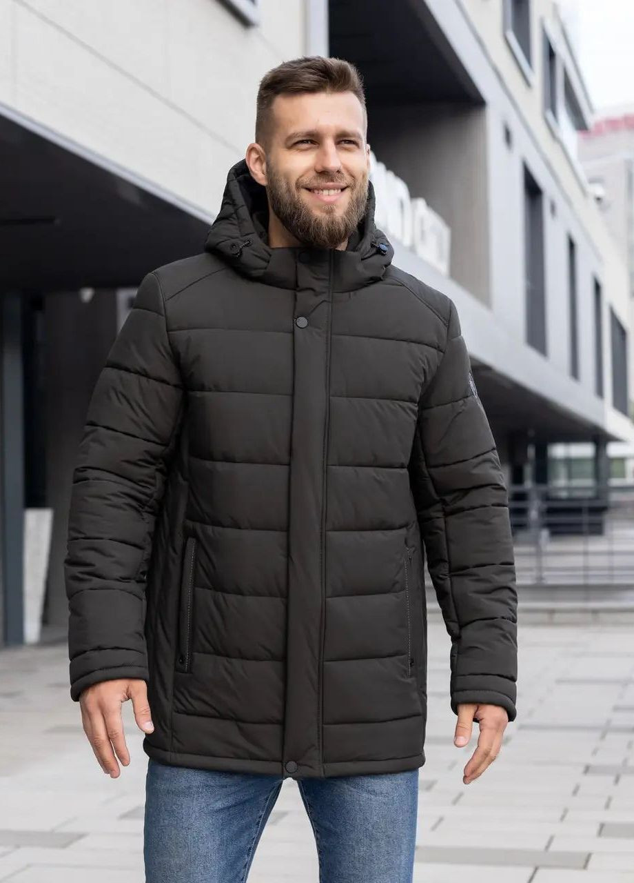 Оливкова (хакі) зимня зимова куртка чоловіча великого розміру SK