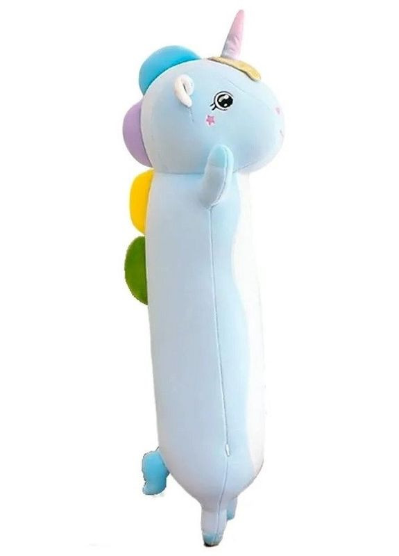 Мягкая игрушка подушка Единорог-батон плюшевая 105 см Голубой No Brand (261763694)