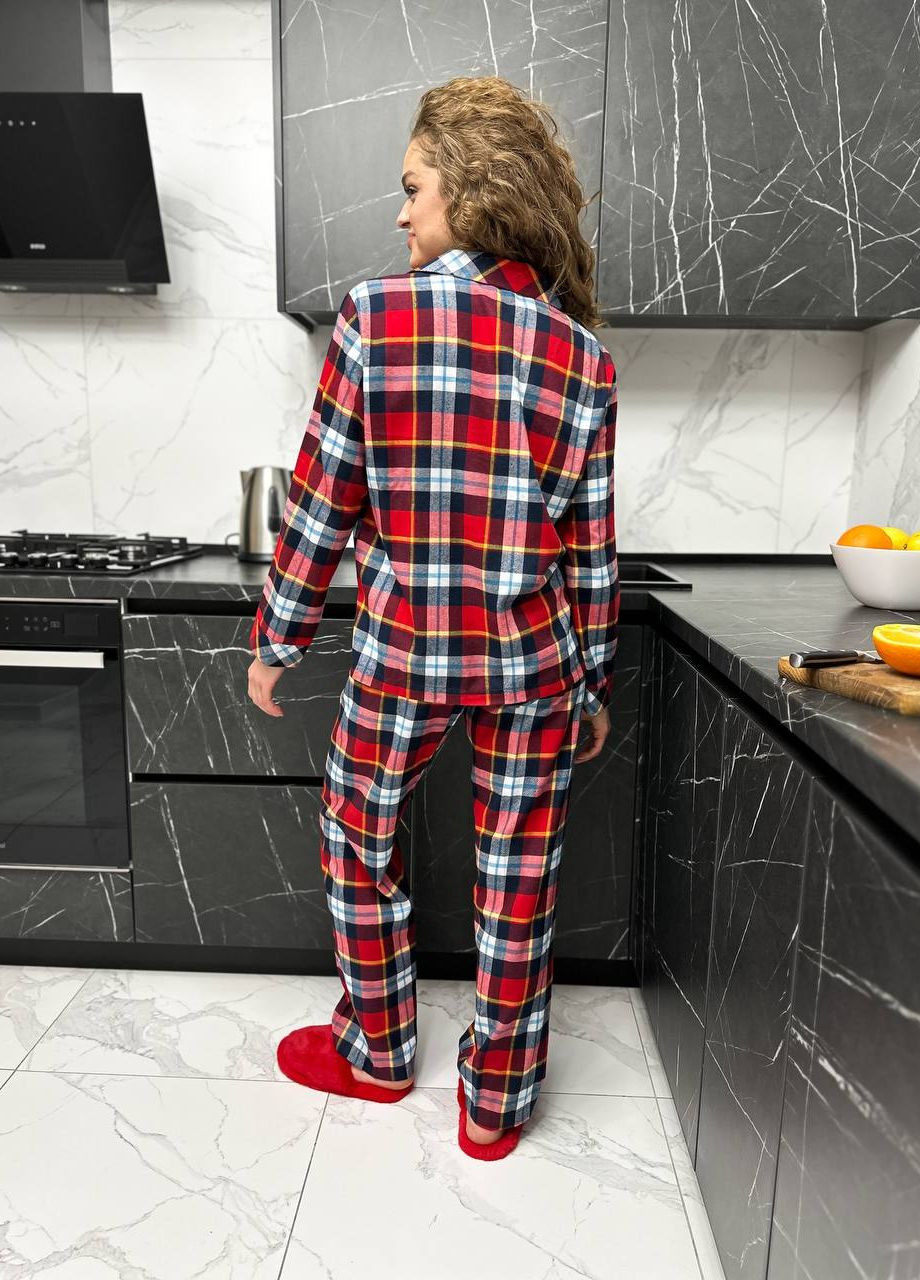 Красная всесезон стильный домашний костюм-пижамка Vakko