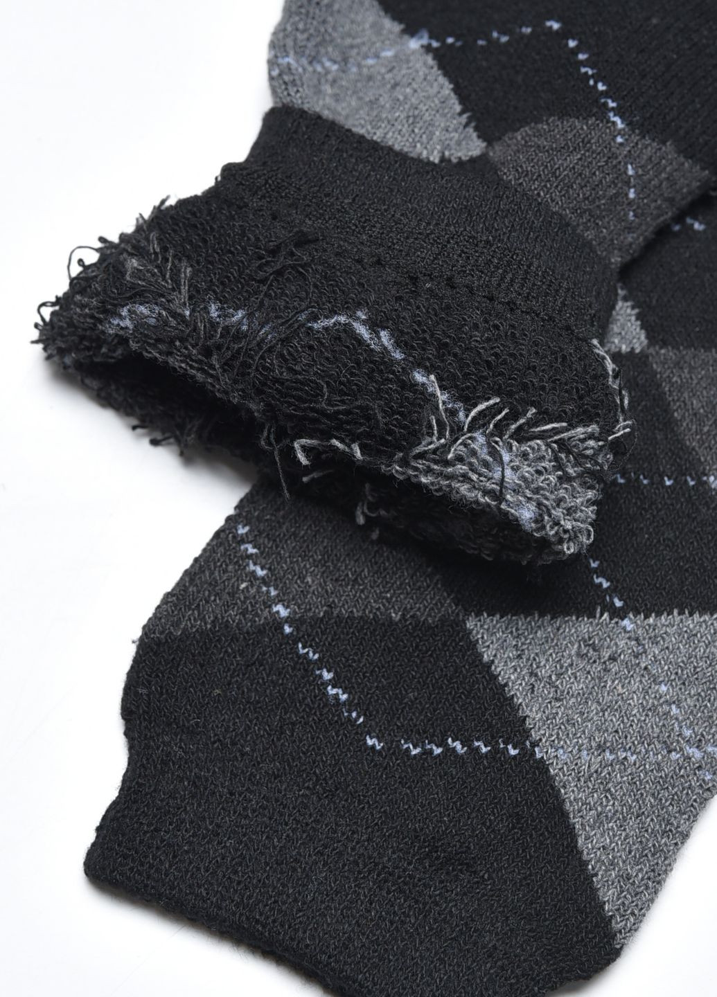 Шкарпетки чоловічі махрові чорного кольору розмір 40-45 Let's Shop (275928706)