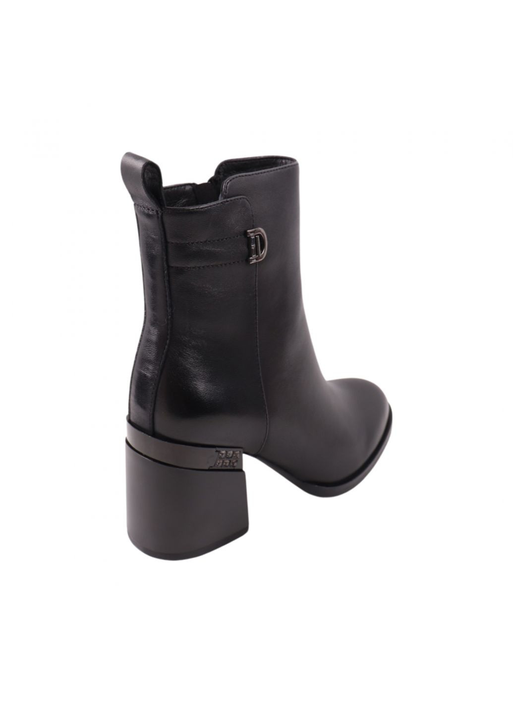 Чорні ботильйони жіночі чорні натуральна шкіра Oeego 172-23DH