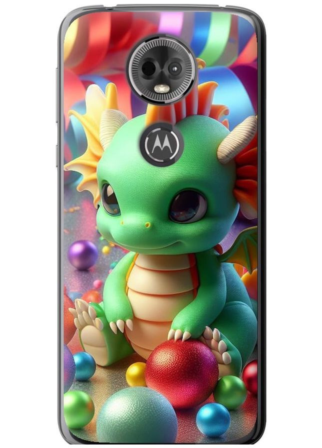 Силиконовый чехол 'Веселый дракончик' для Endorphone Motorola Moto E5 Plus (275460094)