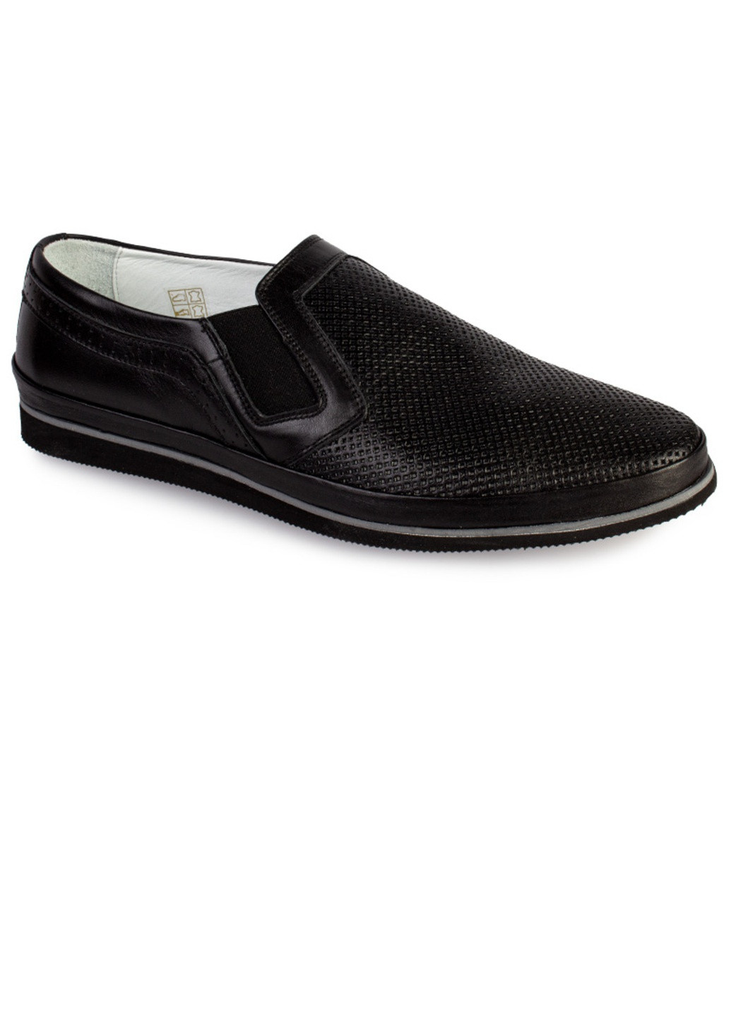 Черные повседневные туфли мужские бренда 9200120_(1) ModaMilano без шнурков