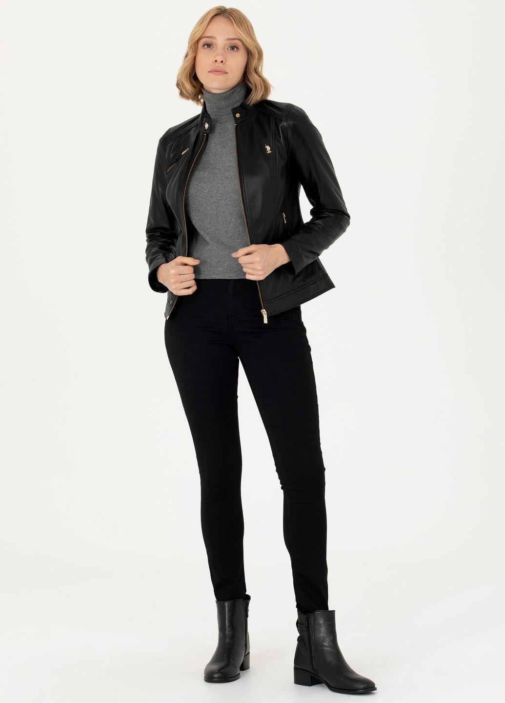 Чорна куртка жіноча U.S. Polo Assn.